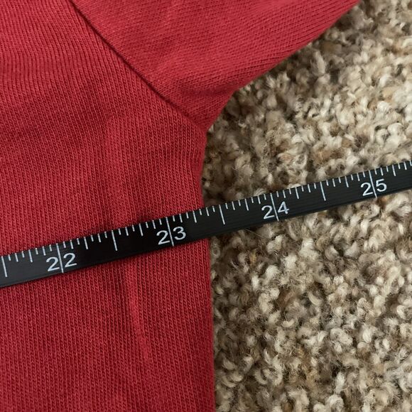 Sweaty Betty Relax Hoodie Sweatshirt V Neck Red Womens Size‎ 8 Medium - Picture 12 of 14